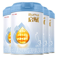 illuma 啟賦 新國標*4罐惠氏啟賦藍鉆3段810g幼兒配方奶粉12-36個月