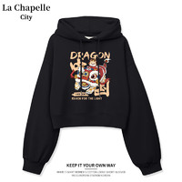 La Chapelle City 拉夏貝爾 短款 連帽衛(wèi)衣 女款