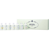 PRADA 普拉達 INFUSION香水套裝EDP（鳶尾輕芳+鳶尾雪松+橙花白茉+苦杏怡情+金合歡香+玫瑰+柑橘）8ml*7