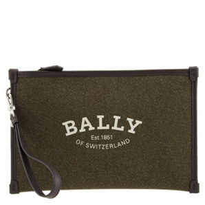 BALLY 巴利 Benery 男士徽標(biāo)手拿包 深青苔色