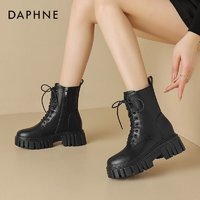 DAPHNE 達(dá)芙妮 時尚馬丁靴女20百搭靴子加絨工裝靴休閑短靴單靴