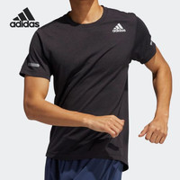 adidas 阿迪達斯 短袖男新款夏季梭織速干圓領健身運動訓練休閑T恤 HB8523 黑色 175/92/S