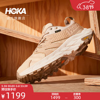 HOKA ONE ONE 男女鞋秋冬ANACAPA LOW GTX低幫戶外徒步鞋耐磨減震支撐防水版 流沙色/蛋酒色 41