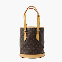 LOUIS VUITTON 中古95新LV/路易威登老花水桶包手提/雙肩包/植鞣革更新