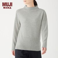 MUJI 無印良品 女式牦牛絨混羊毛圓領(lǐng)毛衣長袖針織衫