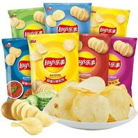 Lay's 樂事 薯片經(jīng)典大包裝135g*3零食大禮包辦公室出游聚會(huì)休閑小吃