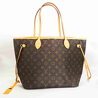 LOUIS VUITTON 中古95新Louis Vuitton路易威登LV菜籃子neverfull單肩包