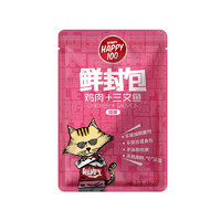 Wanpy 頑皮 貓咪鮮封包 雞肉+三文魚 70g*12袋