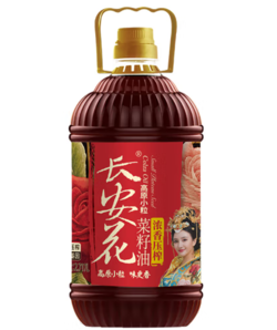 長安花 高原小粒濃香食用油物理壓榨非轉(zhuǎn)基因菜籽油2.717L