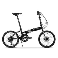 OYAMA 欧亚马 天际M500 折叠自行车 黑色 20英寸 12速