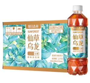 PLUS會(huì)員！旭日森林 仙草 無糖烏龍茶 510ml*15瓶整箱