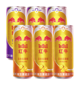 PLUS會(huì)員！Red Bull 紅牛 維生素水果能量飲料325ml*6罐