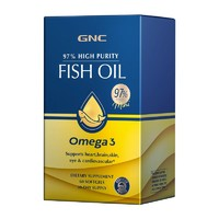 GNC 健安喜 皇冠97魚(yú)油epa高純度深海魚(yú)油dha軟膠囊omega3官方旗艦店正品