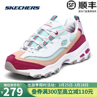 SKECHERS 斯凱奇 熊貓鞋女鞋春夏季透氣運(yùn)動(dòng)休閑厚底增高復(fù)古老爹鞋 草莓夾心糖