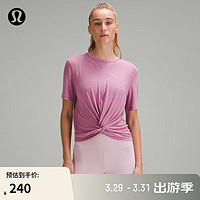 lululemon 丨Crescent 女士短袖 T 恤 LW3DU0S 絲絨粉