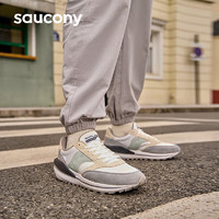 saucony 索康尼 JAZZ RENEW休閑鞋男女復古鞋情侶運動休閑鞋白灰40.5