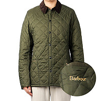 Barbour 巴伯爾 韓國(guó)直郵barbour 男士絎縫軍綠色外套夾克時(shí)尚MQU0240 OL71-B22