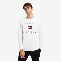 TOMMY HILFIGER 男裝純棉醒目字母旗標(biāo)印花圓領(lǐng)長袖T恤C8878J4575