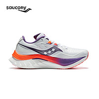 saucony 索康尼 啡速4夏季競速跑步鞋女馬拉松訓(xùn)練跑鞋運(yùn)動鞋白紫36