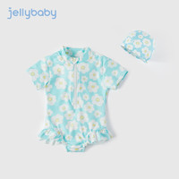 JELLYBABY 兒童夏季連體游泳衣 藍(lán)色 100