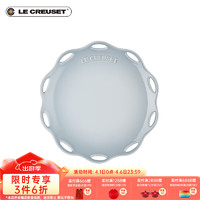 LE CREUSET 酷彩 法國(guó)炻瓷家用餐具菜盤(pán)水果餐具盤(pán)碟午后花韻系列 19cm圓形碟銀灰藍(lán) 19cm