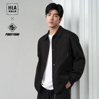 HLA 海瀾之家 夾克男24POWER YOUNG系列翻領(lǐng)格紋外套男春季