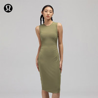 lululemon 丨Shirred Nulu? 女士中長背心裙 LW1EF2S 青銅綠