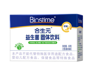 PLUS會(huì)員！BIOSTIME 合生元 兒童益生菌粉 奶味 60g