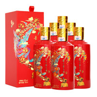 MOUTAI 茅台 喜宴 中国红 43%vol 酱香型白酒 500ml*6瓶 整箱装