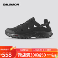 salomon 薩洛蒙 男款 戶外運動夏季網眼洞洞透氣速干釣魚溯溪沙灘拖鞋 ALHAMA 黑色 470562 8  (42)