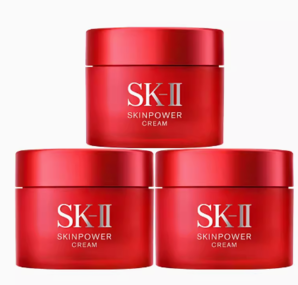 88VIP！SK-II 大紅瓶面霜賦能煥采精華霜15g*3瓶(滋潤型) 