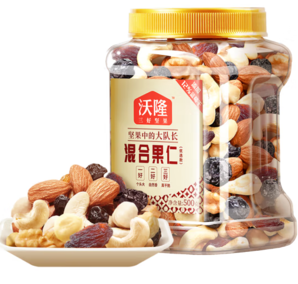 PLUS會員！wolong 沃隆 混合堅果仁 500g