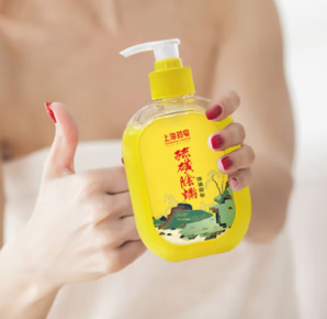 平衡油脂！上海药皂 硫磺除螨液体香皂 210g