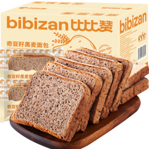 20點！bi bi zan 比比贊奇亞籽黑全麥面包1000g/箱