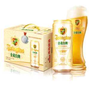 PLUS會員！TSINGTAO  青島啤酒 白啤11度 古法精釀全麥白啤整箱 500mL 12罐