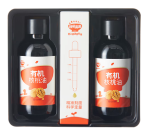 秋田滿滿 有機(jī)核桃油124ml*2瓶