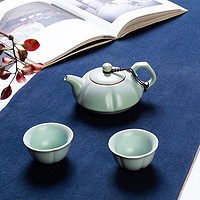 領匠 汝窯茶具茶壺（帶壺繩）1壺2杯 250ml+65ml