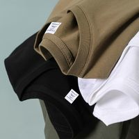 Markless 100%棉短袖t恤男夏季新款高级休闲纯色圆领打底衫男士
