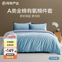 YANXUAN 網(wǎng)易嚴(yán)選 有氧純棉A類枕套床上用品床 竹月綠 1對：48*74cm