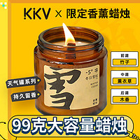 HEARNEAR 闻了了 天气罐系列 香薰蜡烛  冬日雪松 99g