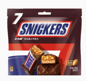 20點(diǎn)百億補(bǔ)貼！SNICKERS 士力架 散裝花生夾心巧克力140g