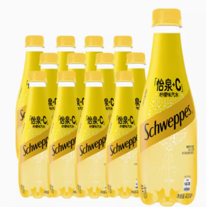 88VIP！Schweppes 怡泉 +C 汽水 400ml*12瓶檸檬味