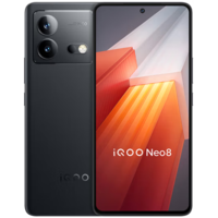 PLUS会员！iQOO Neo8 5G手机 12GB+256GB 夜岩 第一代骁龙8+