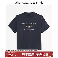 Abercrombie & Fitch 24春夏新款小麋鹿圆领T恤 358443-1