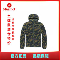 Marmot 土撥鼠 清倉正品春秋款休閑保暖連帽男士迷彩抓絨衣