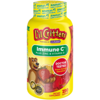 L'il Critters丽贵 维生素C+锌片免疫力小熊软糖190粒 到手约78.42元