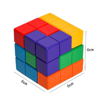 達(dá)聞西 兒童拼裝積木七粒索瑪立方體
