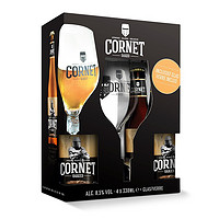 CORNET SWINKELS FAMILY BREWERSCORNET比利时进口 橡树风味精酿黄金啤酒 330ml*4瓶 1支Cornet酒杯