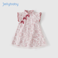 JELLYBABY 女童連衣裙夏季 白底花 100cm