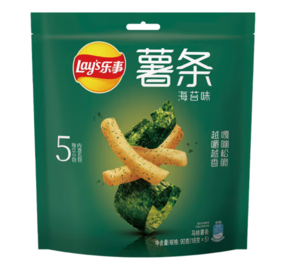 限天津！Lay's 樂事 薯條 海苔味18gx5包